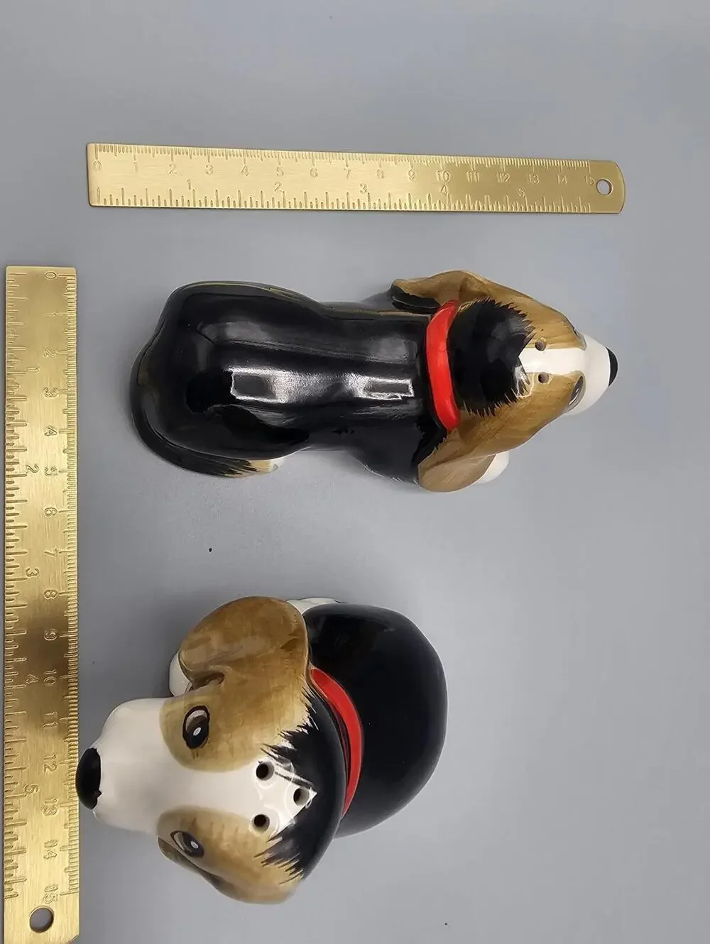 Ceramic Beagle Dog Salt and Pepper Shakers